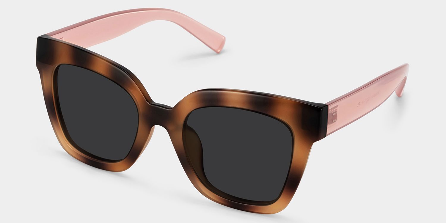 Malcolm Square Sunglasses with Tr90 Burnt-Umber Frames | ZEELOOL CA3