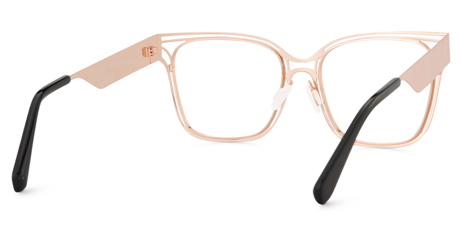 Women's Metal Glasses with Dual-level Frame Online5