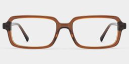 Danielle Brown Rectangle Glasses1