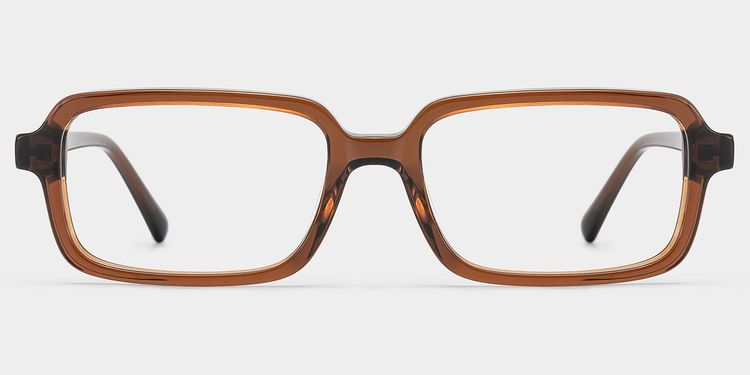 Danielle Brown Rectangle Glasses