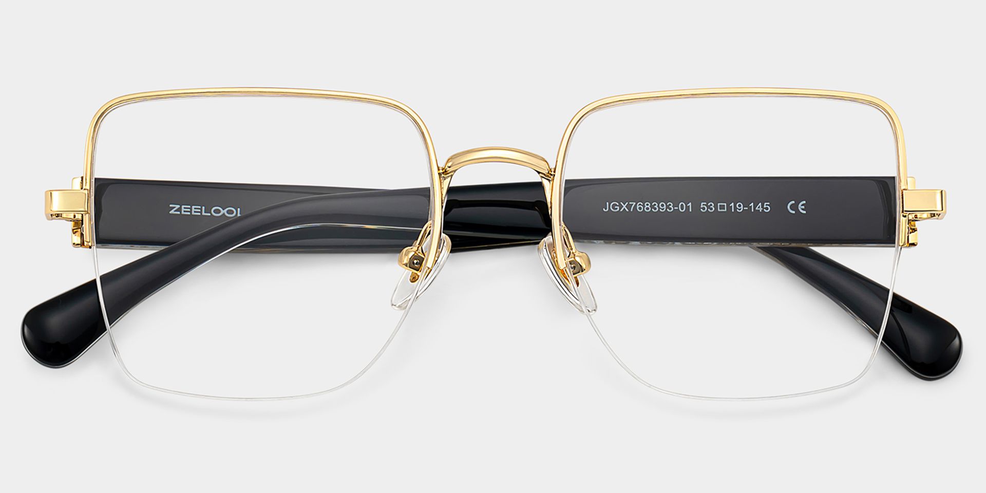 Lauren Gold Frame Glasses with Square Frame Online | ZEELOOL3