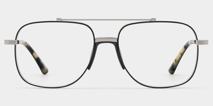 Poppy Black Aviator Glasses