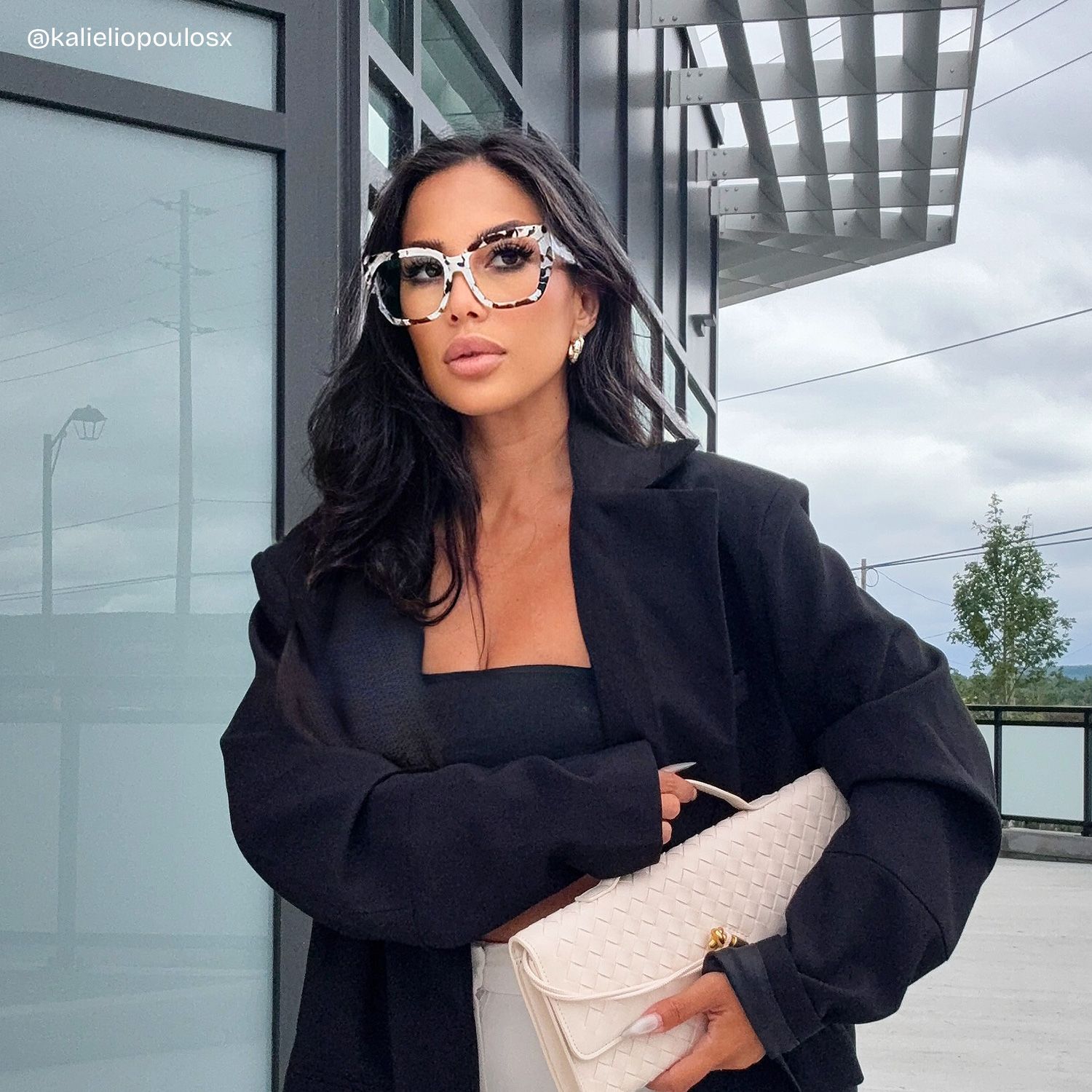 Dax Square cow print Frame Eyeglasses for Women| ZEELOOL7