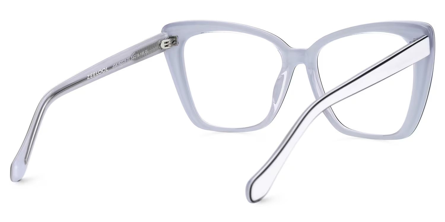 New White-Black Color for Shanell Acetate Eyeglasses  | Zeelool Optical3