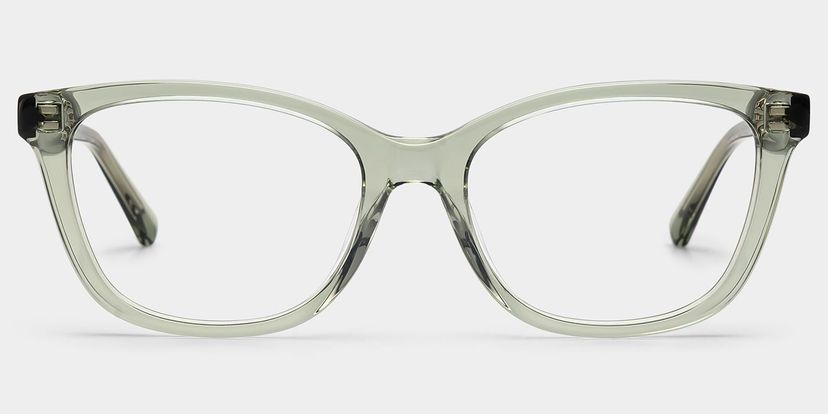 Cassia Green Rectangle Glasses