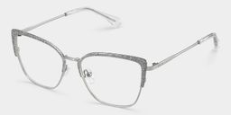 Javier Rectangle Silver Glasses2