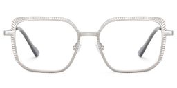 Maverick Square Silver Glasses1