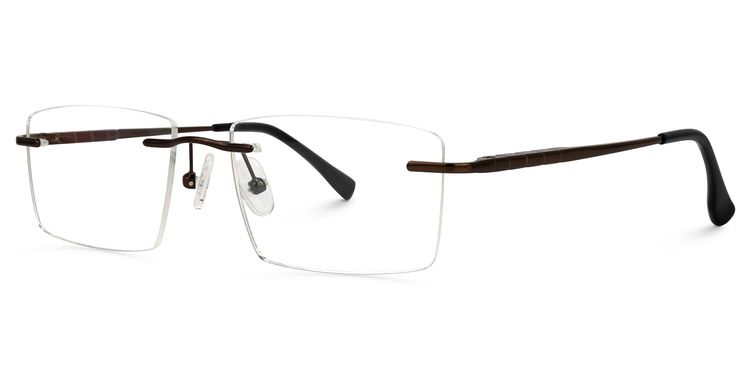 Cetina Rectangle Brown Glasses