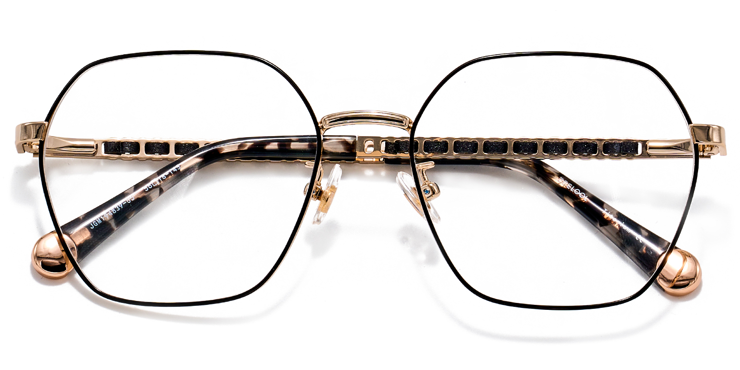 Dunbar Geometric Black Glasses