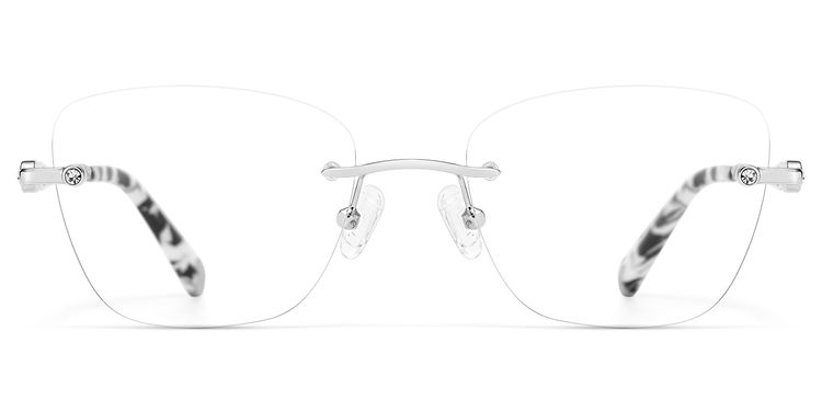Seth Rectangle Silver Glasses