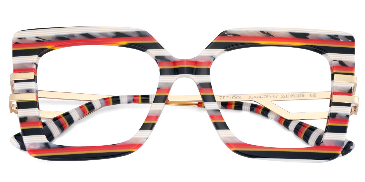 Best Women's Frames For Thick Lenses With Rainbow Stripes1