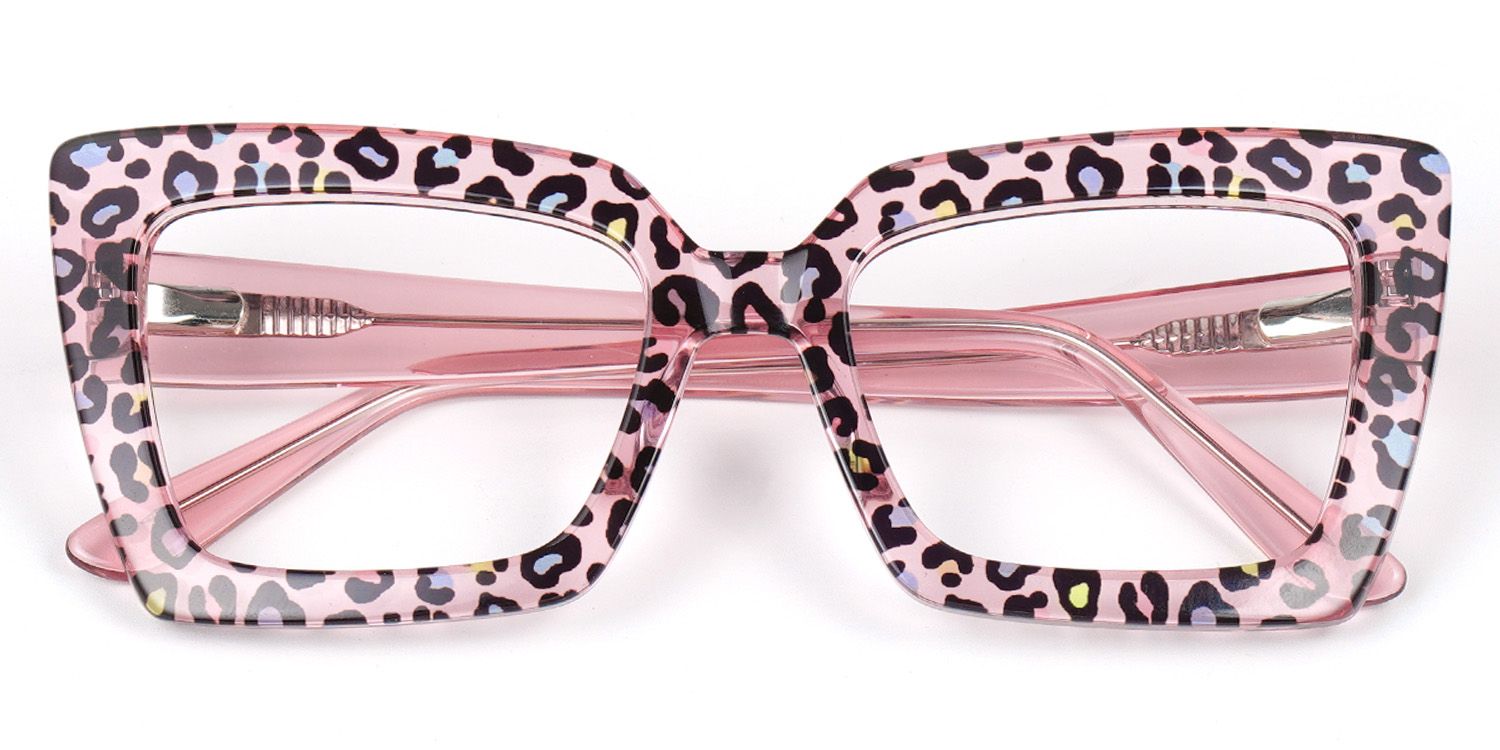 Tootie Eyeglasses in Butterfly Pink Leopard Frame | ZEELOOL UK1