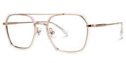 Sherie Aviator Clear Glasses1