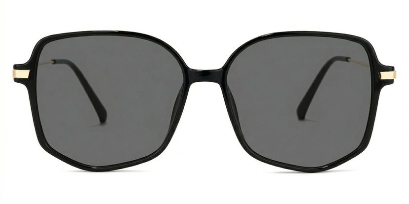 Payton Black Geometric Sunglasses