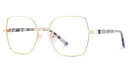 Billie Geometric Gold Glasses2