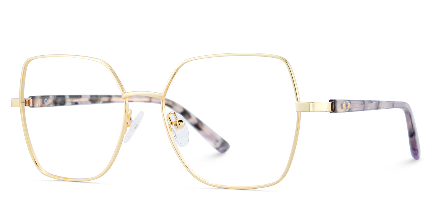 Billie Geometric Gold Glasses2