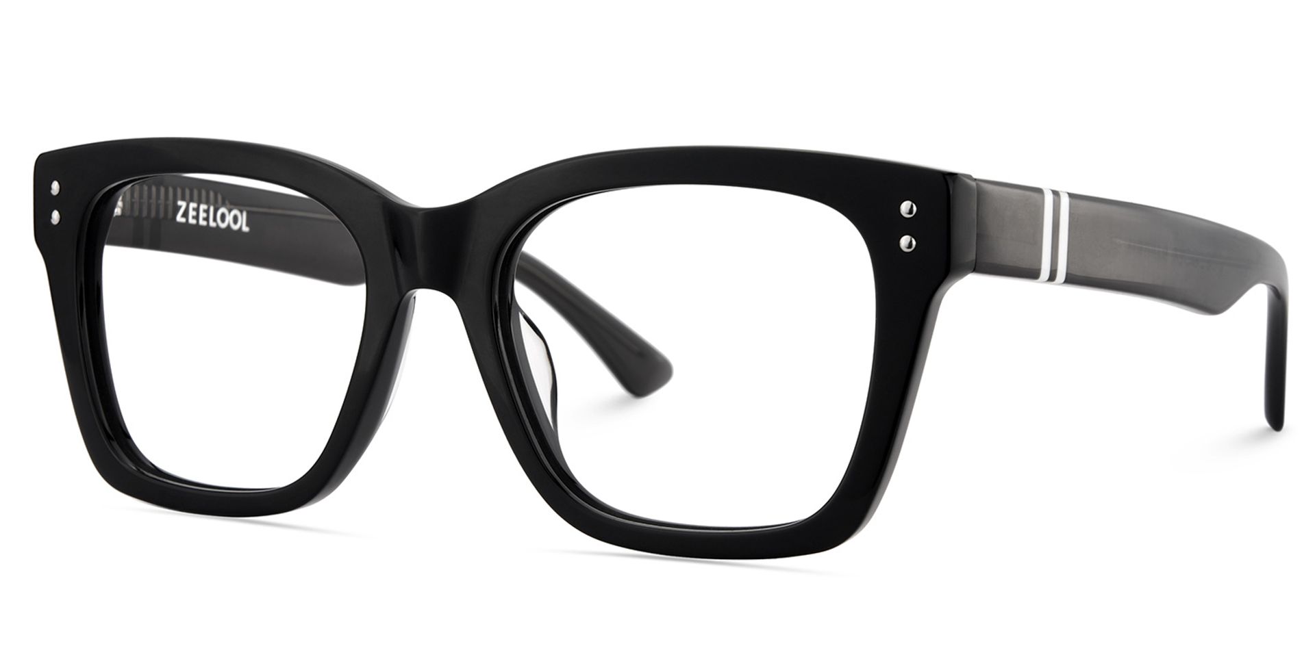 Gaydeh Black Glasses With Rectangle Shape | ZEELOOL UK3