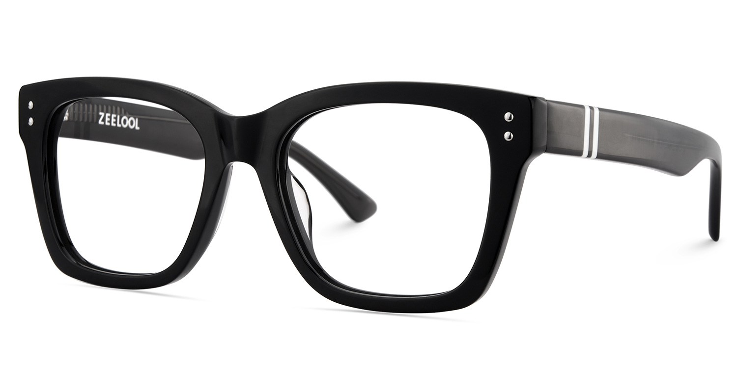 Gaydeh Rectangle Black Glasses3