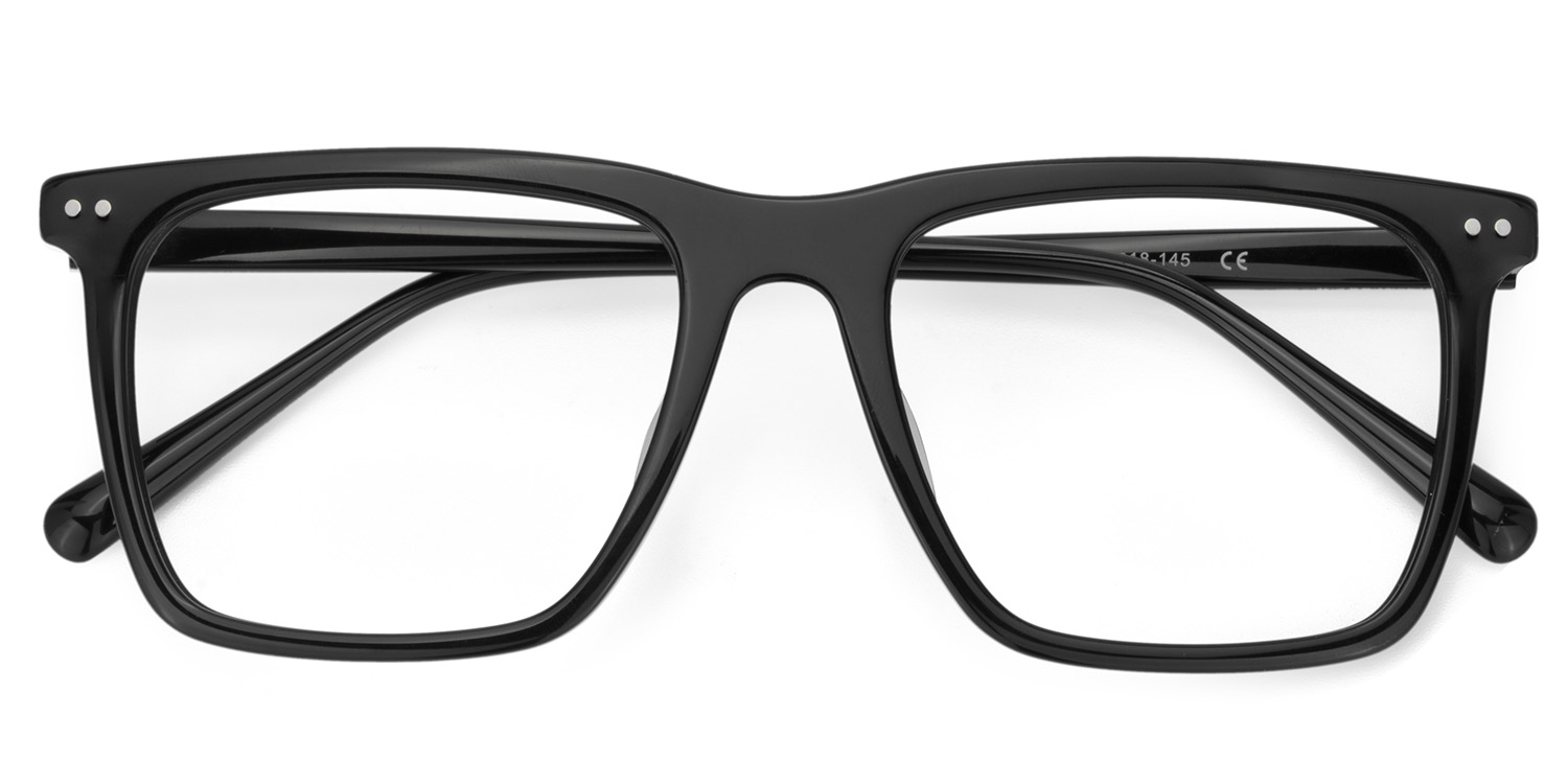 Frantz Thin Black Square Glasses For Men | ZEELOOL UK2