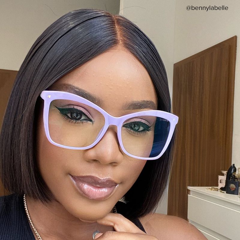 Isaebella Butterfly Light Purple Frame Glasses | ZEELOOL UK4