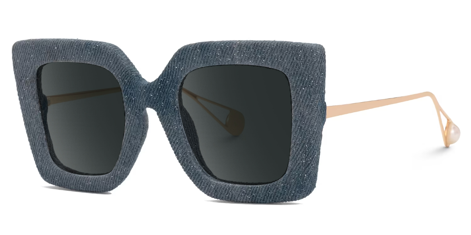 Latanya Denim Blue Glitter Sunglasses Made From Jeans1