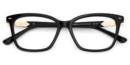 Theo Rectangle Black Glasses2