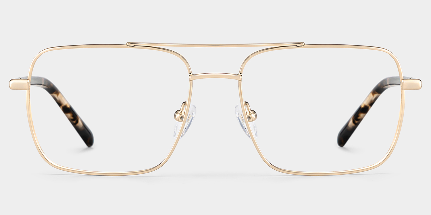 Iris Light Gold Frame Glasses with Aviator Frame Online | ZEELOOL UK2