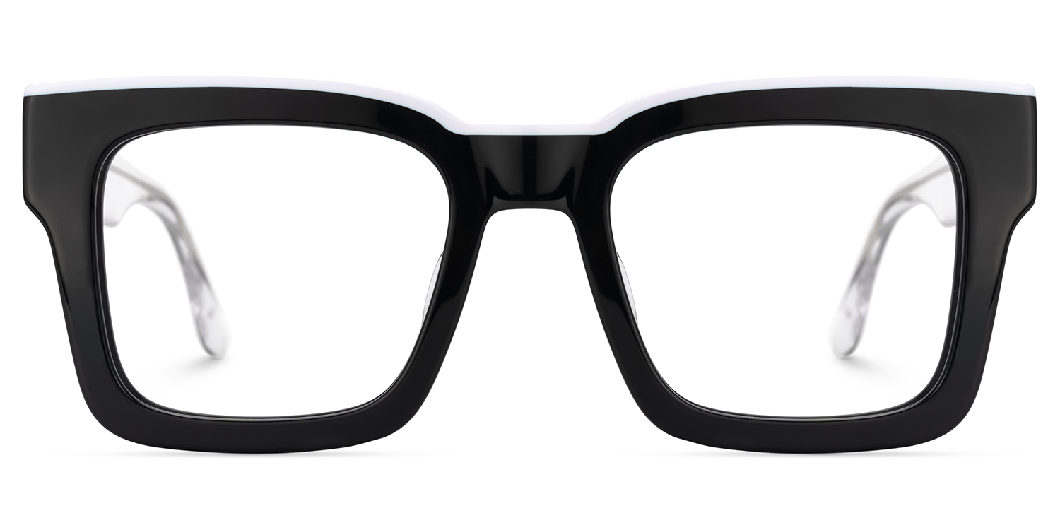 Vorse Square Glasses Black Frame for Men | ZEELOOL UK0