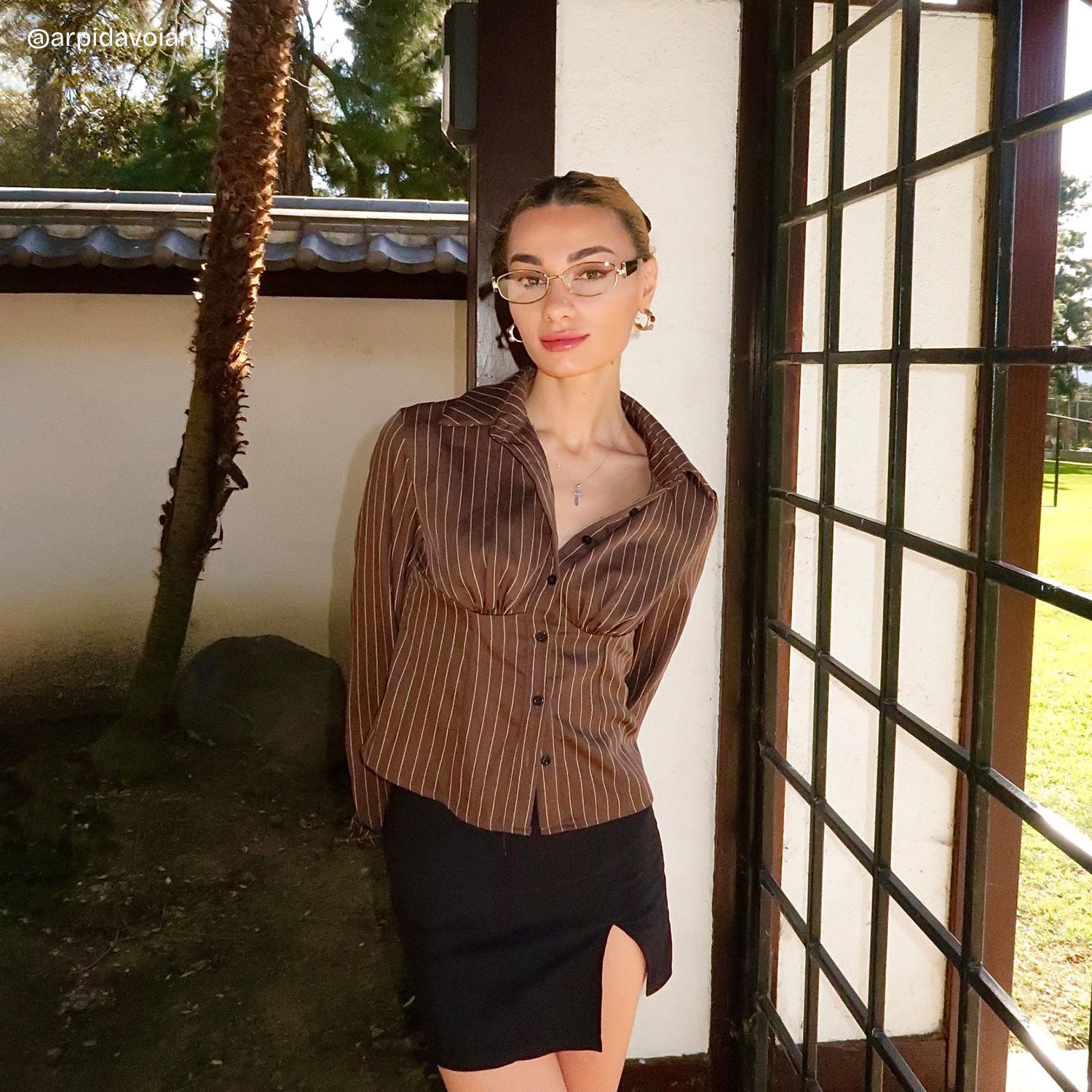 Dakota Cinnamon Rectangle Glasses for the Female | ZEELOOL5