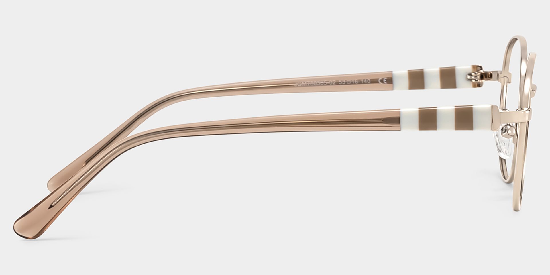 Willa Oval Light gold Frame Eyeglasses for Woman| ZEELOOL UK4