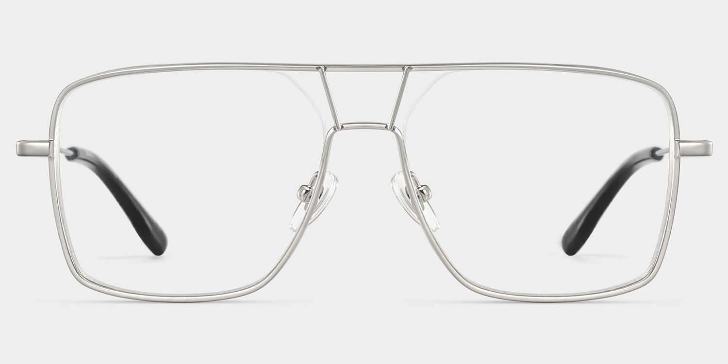 Debbie Silver Metal Frame Aviator Glasses | ZEELOOL x Prabal Gurun1