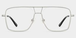 Angular rectangular aviators with a graphic edge.1