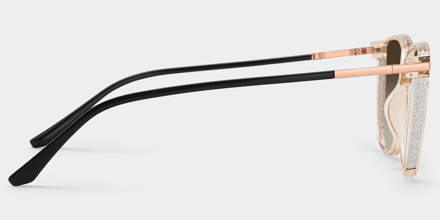 Annalisa Square Beige Thin Frame Glasses | Zeelool3