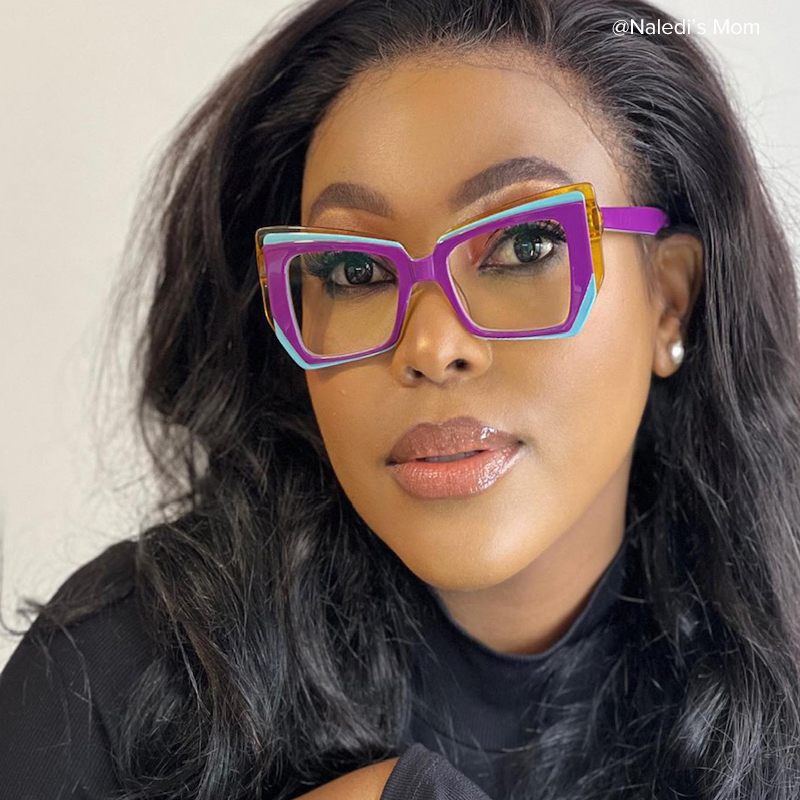 Verdejo Geometric Purple Eyeglasses and Glasses Frame7