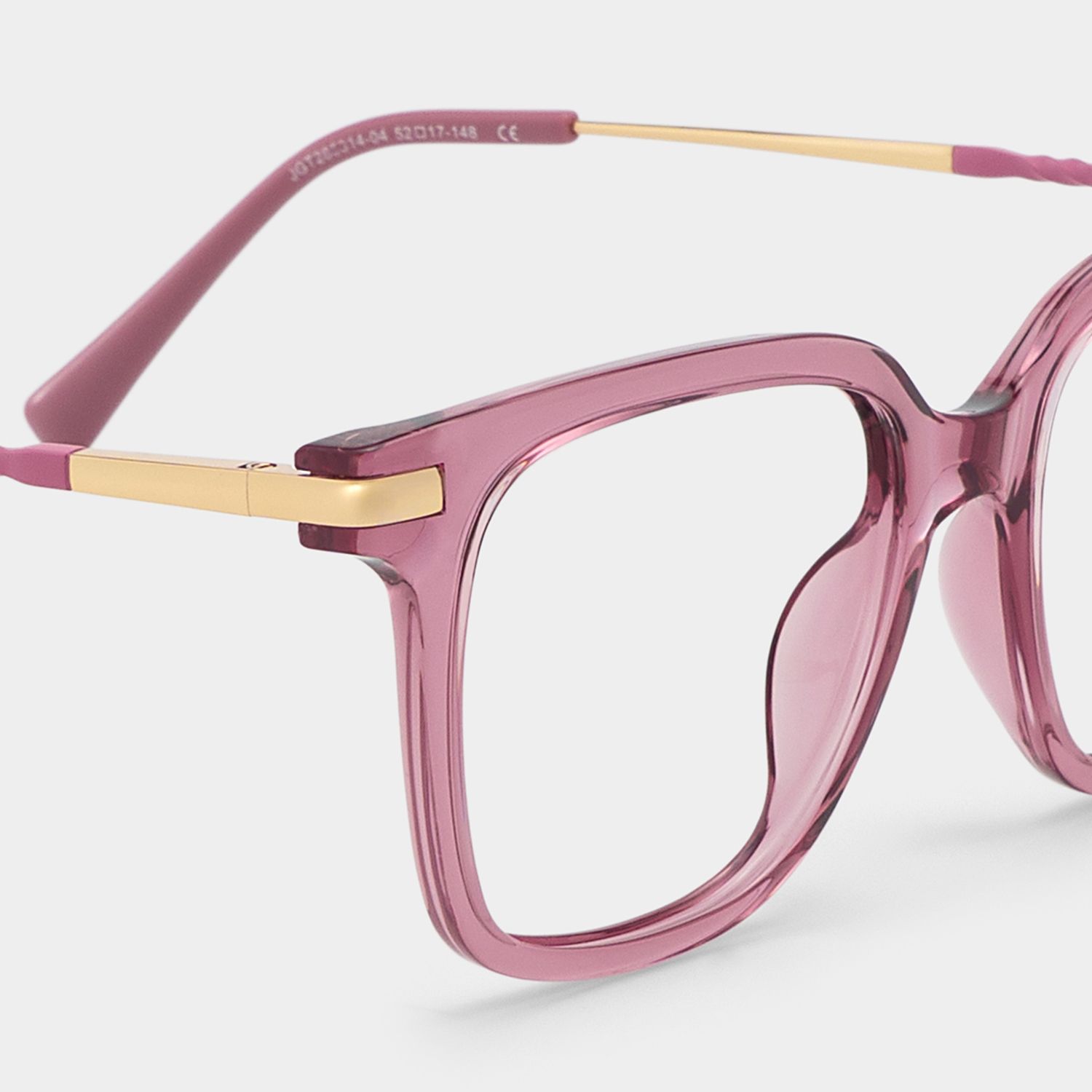 Jacqui Square Pink Glasses5