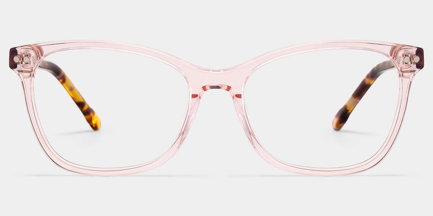 Marigold pink and tortoise shell glasses Rectangle Frame Online | ZEELOOL1