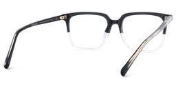 Delaine Rectangle Black Clear Glasses6