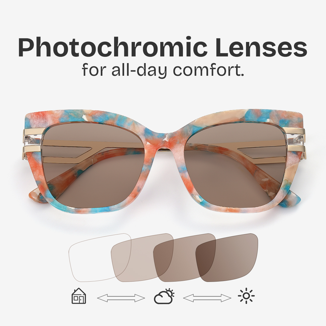 Kieran Rectangle Floral Glasses9