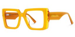 Parris Rectangle Mustard Yellow Glasses1
