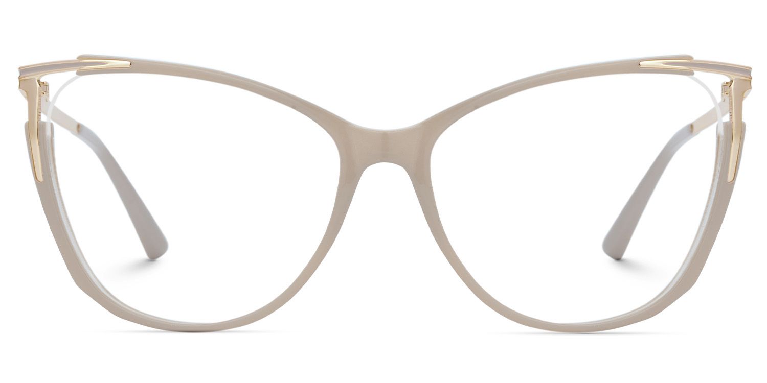 Yomary Cateye Khaki EyeGlasses | ZEELOOL UK1