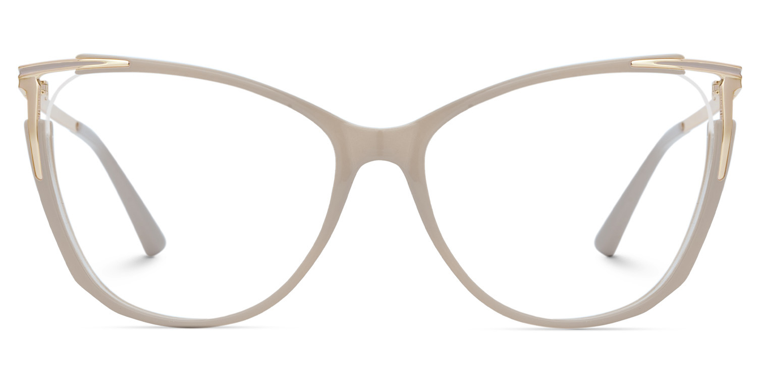 Yomary Cateye Khaki Glasses good-img