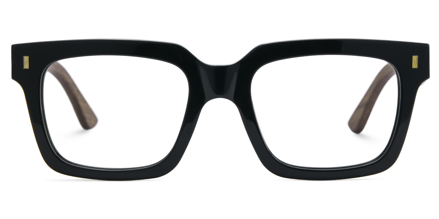 Rangel Rectangle Black Glasses