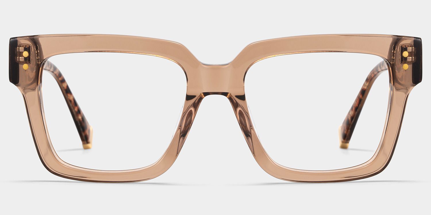 Caius Beige Frame Glasses with Square Frame Online | ZEELOOL0