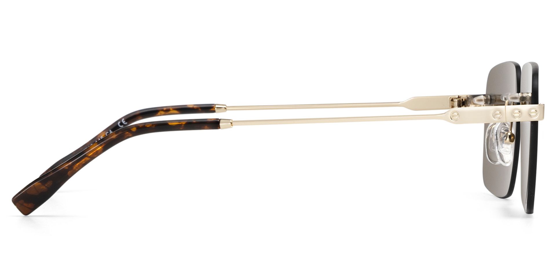 Rey Gold Rectangle Sunglasses Online | ZEELOOL UK3