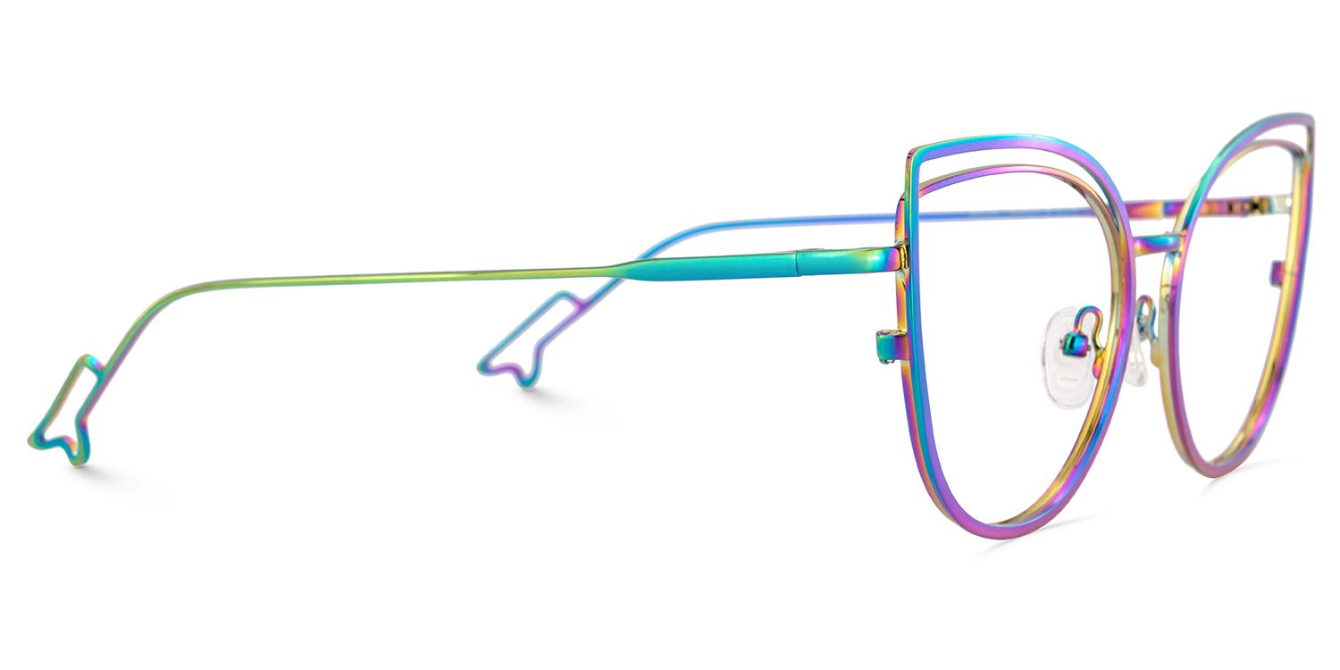 Spivey Cateye Metal Full Frame Eyeglasses | ZEELOOL UK4