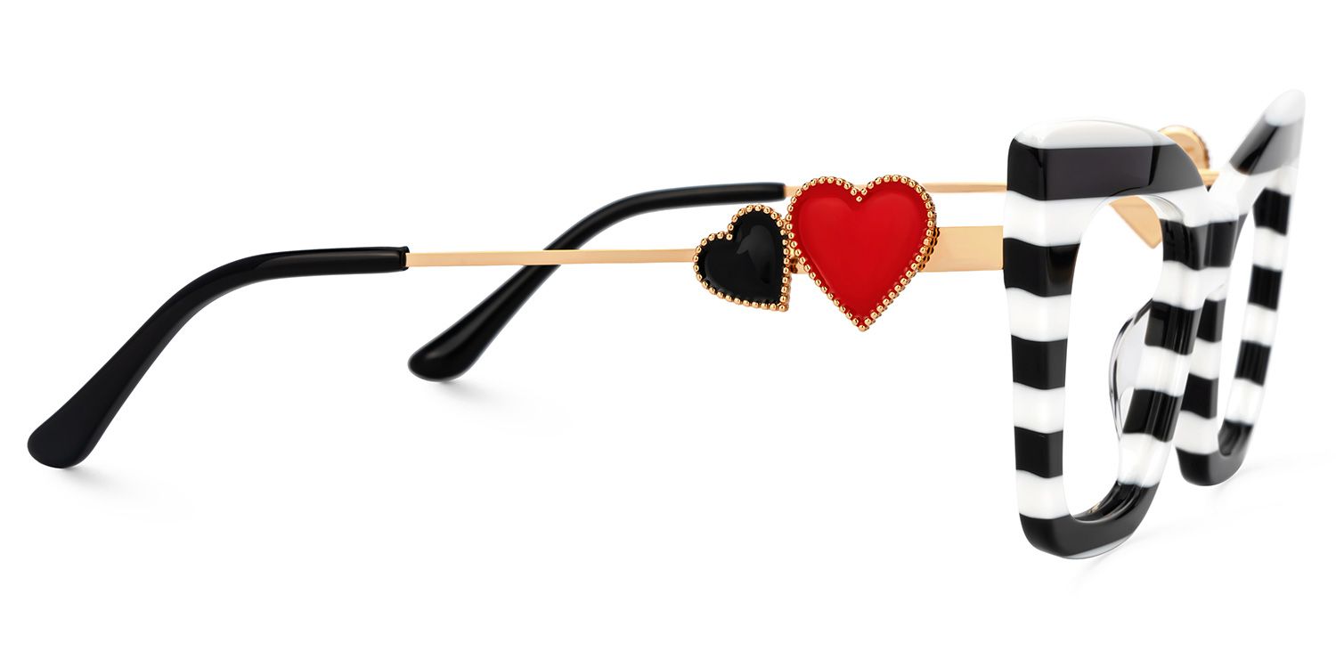 Cagle Designer Eyeglasses in Cateye Clear Frame2