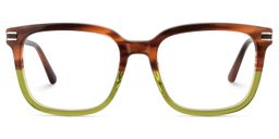 Kenny Square Brown Green Glasses1