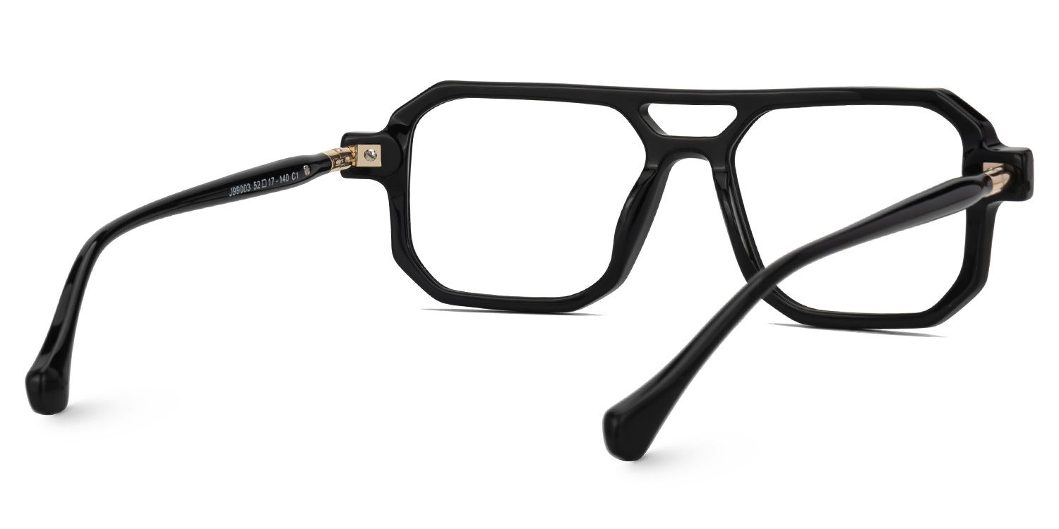 Black Brackett Aviator Frame Eyeglasses | ZEELOOL UK3