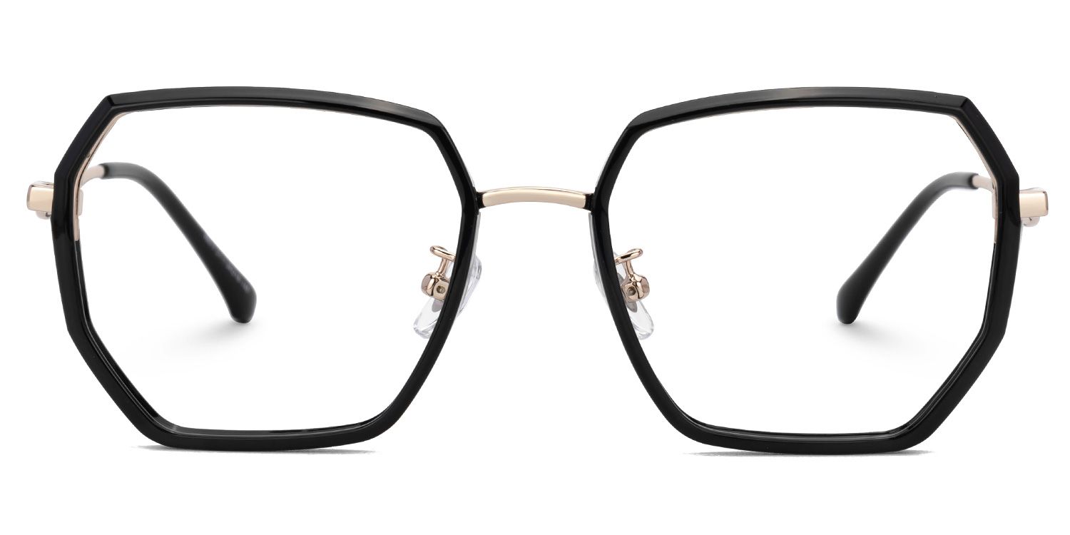 Javonia Black Geometric Frame Glasses Online | ZEELOOL UK0