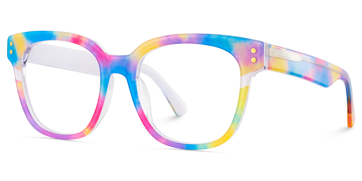 Dante Eyeglasses in Square Multicolor Frame | Zeelool3